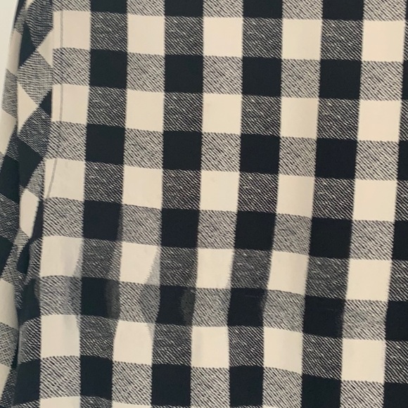 Equipment Femme Jacket Womens XS Black Cream Silk Plaid Aviator Bomber Zip Crop - Picture 5 of 6